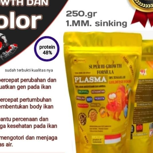 Pelet Plasma Goldfish Level 1 Pelet Ikan Mas Koki