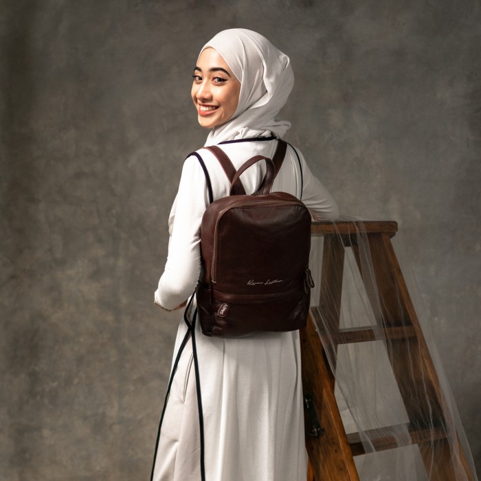 DISKON Tas Ransel Wanita Kulit Asli Backpack MENDHUT Pullup - Kenes Leather