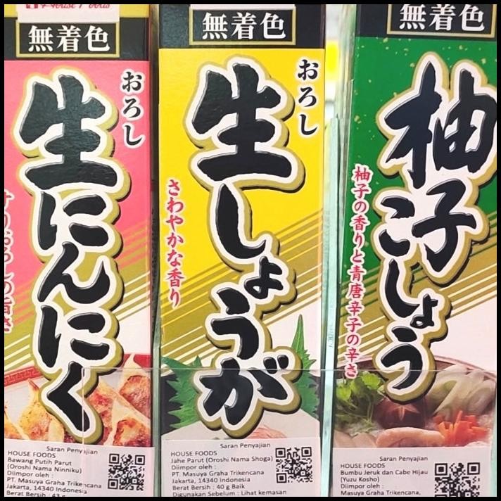 

House Foods Oroshi Nama Ninniku - Shoga - Yuzu Kosho Aneka Sambal 40 G