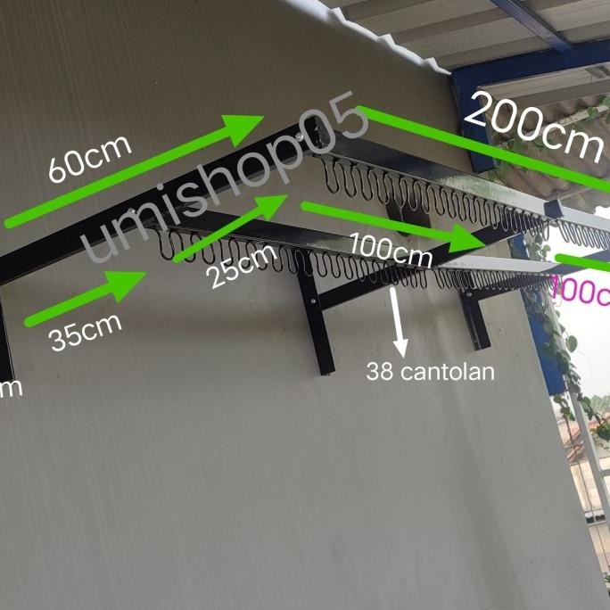 Jemuran lipat dinding 150 / 200cm