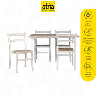 Atria meja makan set minimalis Atria delta dining set