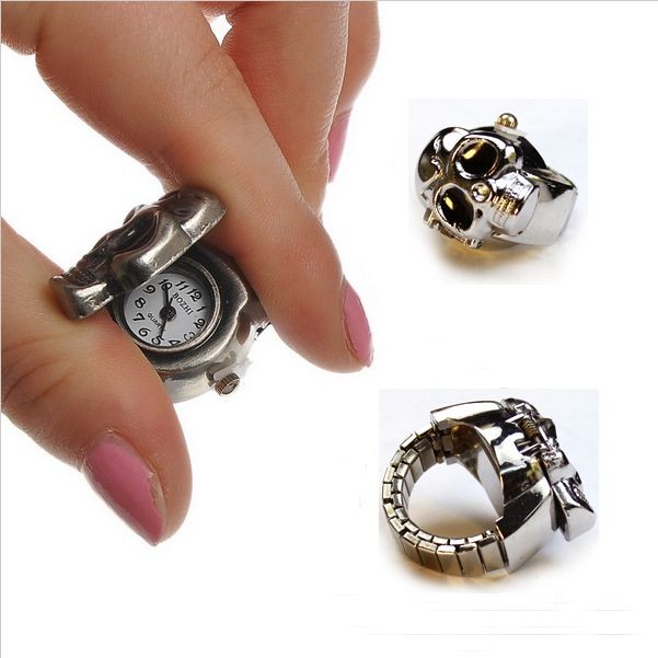 Jam Tangan Cincin Pria Kepala Hantu Lipat Jam Tangan Cincin Antik