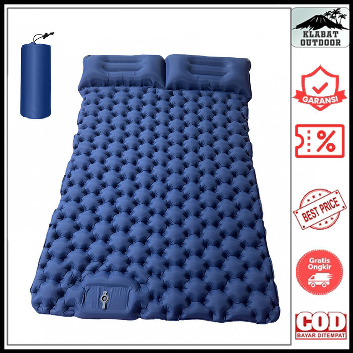 {DianShop} Kasur Lipat Camping Matras Angin Double 2 Orang Travel Pompa Injak Murah