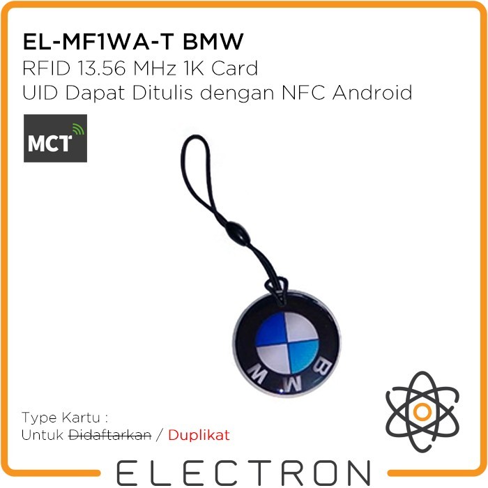 

EL-MF1WA-T BMW RFID 13.56MHz Clone UID Tag Keyfob duplikat Android