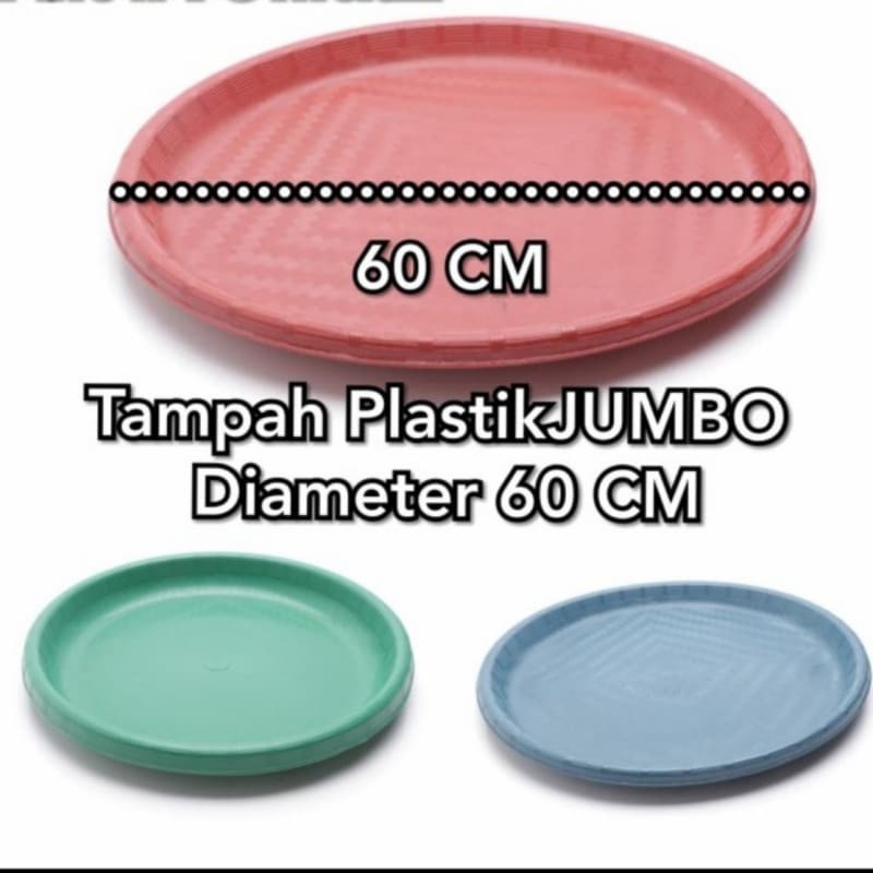 Tampah plastik Bulat / Nampan plastik Bulat Jumbo Diameter 60 cm Warna
