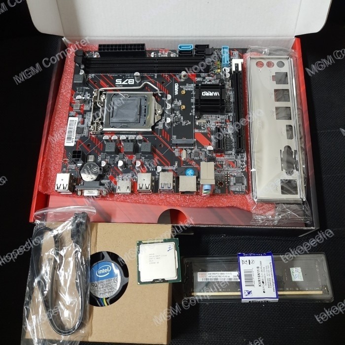 PAKET BARU MAINBOARD H61 + PROCESSOR CORE I5 + FAN + RAM / TANPA RAM