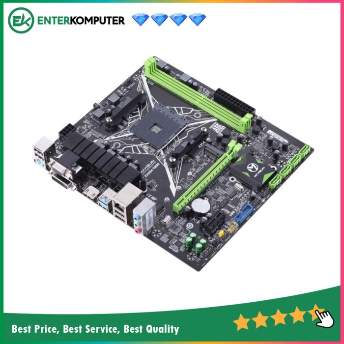 MOTHERBOARD MAXSUN MS-B350D4 TURBO (AM4,B350,DDR4,SLOT M.2,USB 3.1)
