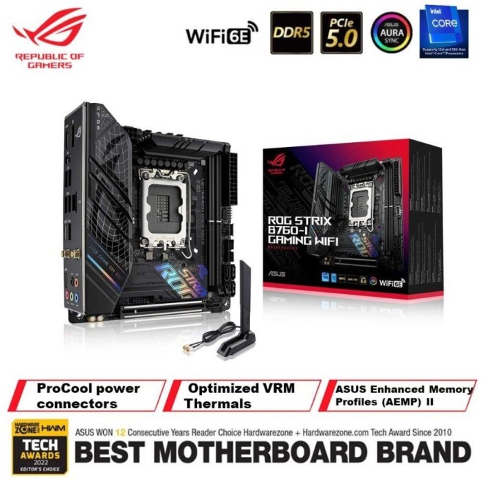 ASUS ROG STRIX B760-I GAMING WIFI - MINI ITX LGA 1700 DDR5 B760I