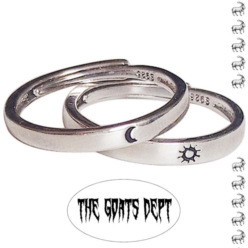 SALE THE GOATS DEPT - SUN MOON COUPLE RING / TGD29 CINCIN PASANGAN PRIA WANITA BULAN MATAHARI