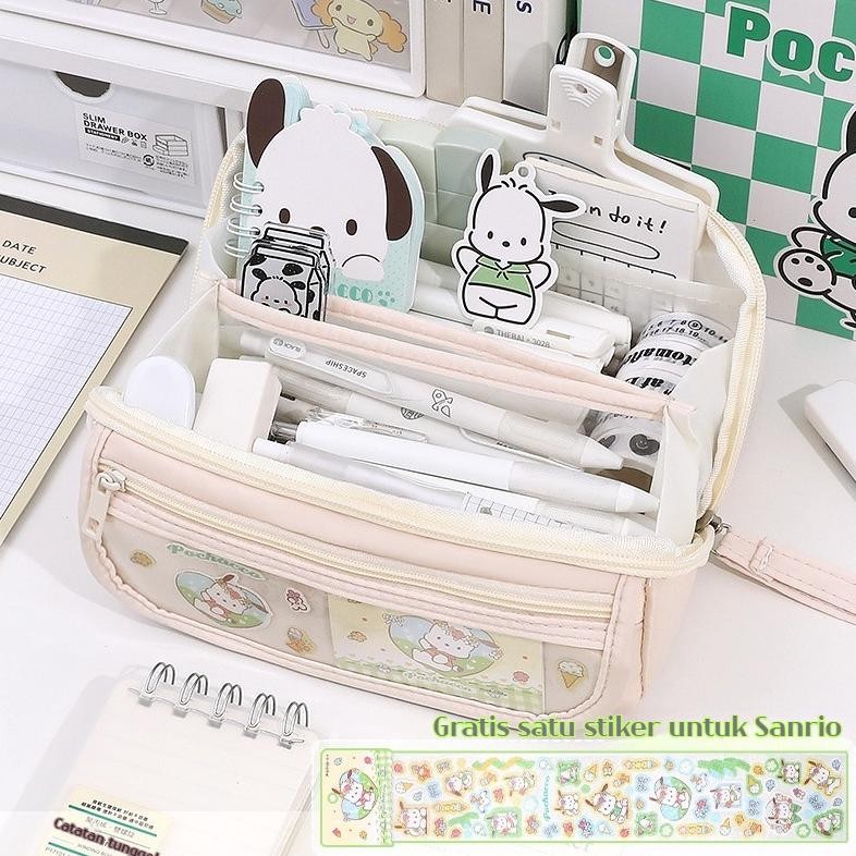 

Trt Sanrio Berkapasitas Besar Tempat Pensil 9 lapis tahan air Pena Tas Karakter Anime Tempat Pensil Kuromi Penyimpanan Alat Tulis Siswa Perlengkapan Sekolah TERLARIS