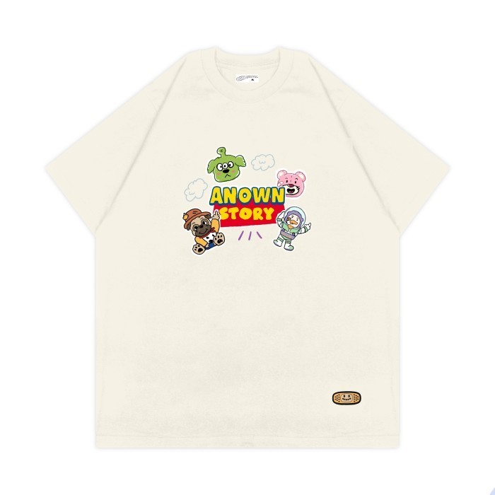 BERMUTU ANOWN STORY T-SHIRT // BROKEN WHITE