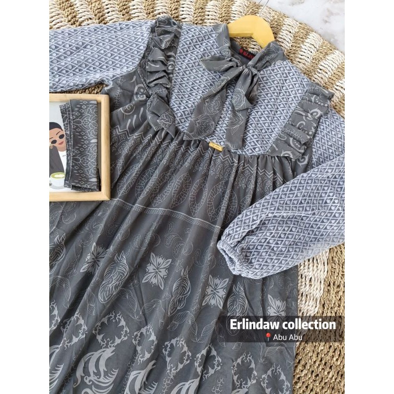 Dahlia - gamis ceruty etnik model terbaru kekinian model brokat trendy /gamis remaja dan dewasa Anti