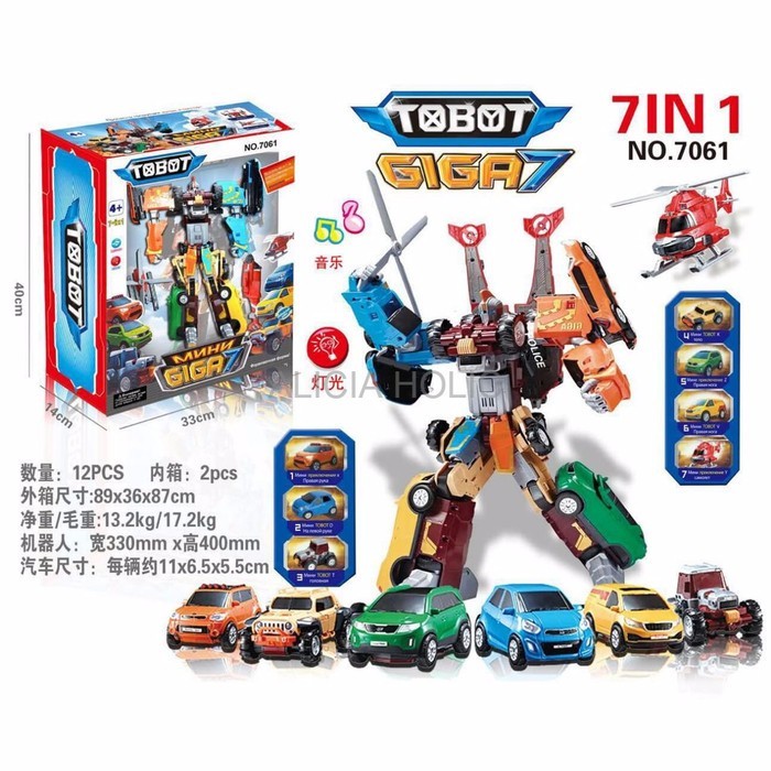 Licy Mainan Robot Robotan Murah Cr Tobot Giga7 Jumbo Giga Seven Light Musi