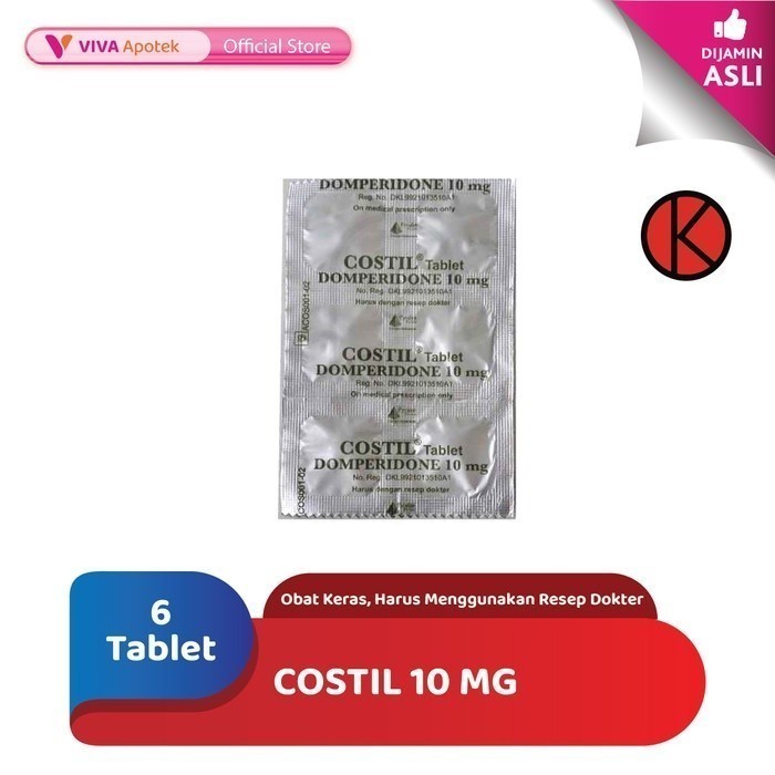 Costil 10 mg / Domperidone / Mual Muntah (6 Tablet)