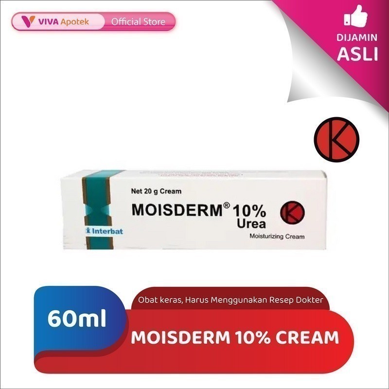 Moisderm 10% Cream / Urea / Psoriasis / Dermatitis (20 Gram)