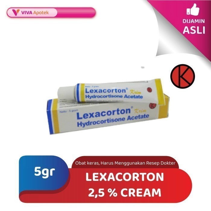 Lexacorton 2,5 % Cream / Hydrocortisone / Alergi / Eksim (5 Gram)