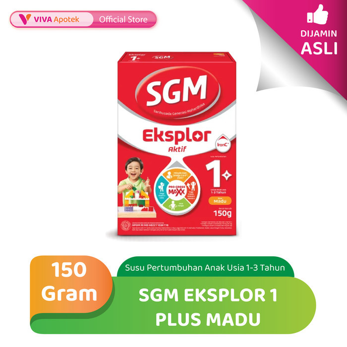 SGM Eksplor 1 Plus Madu Susu Formula Usia 1-3 Tahun (150 Gram)