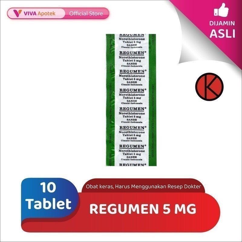 Regumen 5 mg / Norethisterone / Dismenore / Endometriosis (10 Tablet)