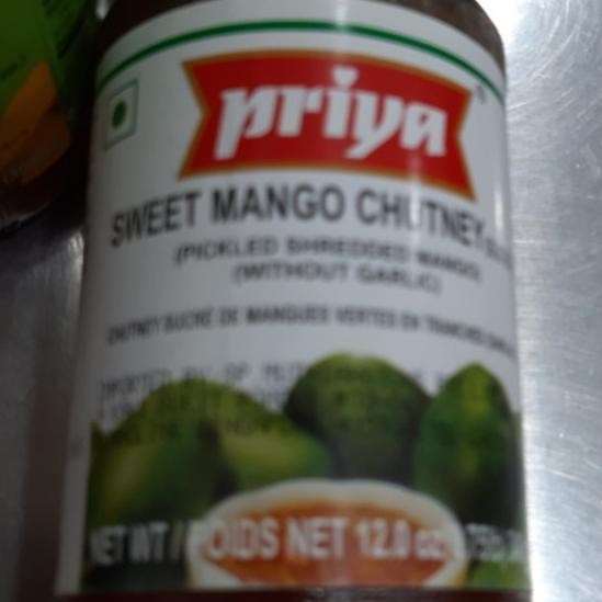 

] SWEET MANGO CHUTNEY ( Whithout Garlic ) PRIYA 300G / Selai Mangga Manis