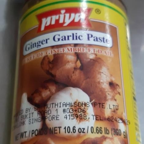 

Produk Unggulan] GINGER GARLIC PASTE PRIYA 300G / Pasta Jahe & Bawang Putih / Acar India