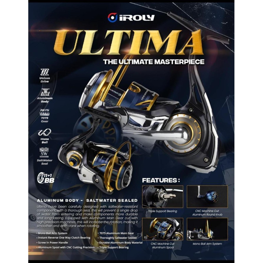 Reel Iroly ULTIMA SW 2000/3000/4000/6000-Power Handle