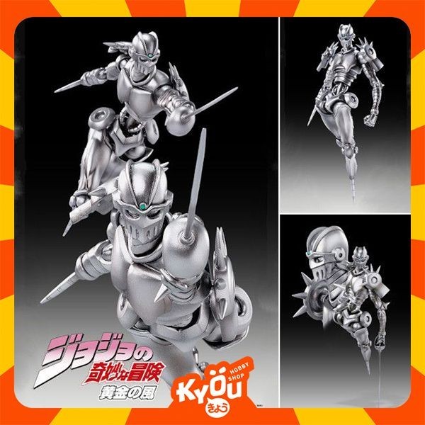 Super Action Statue Figure Silver Chariot Jojo Golden Wind