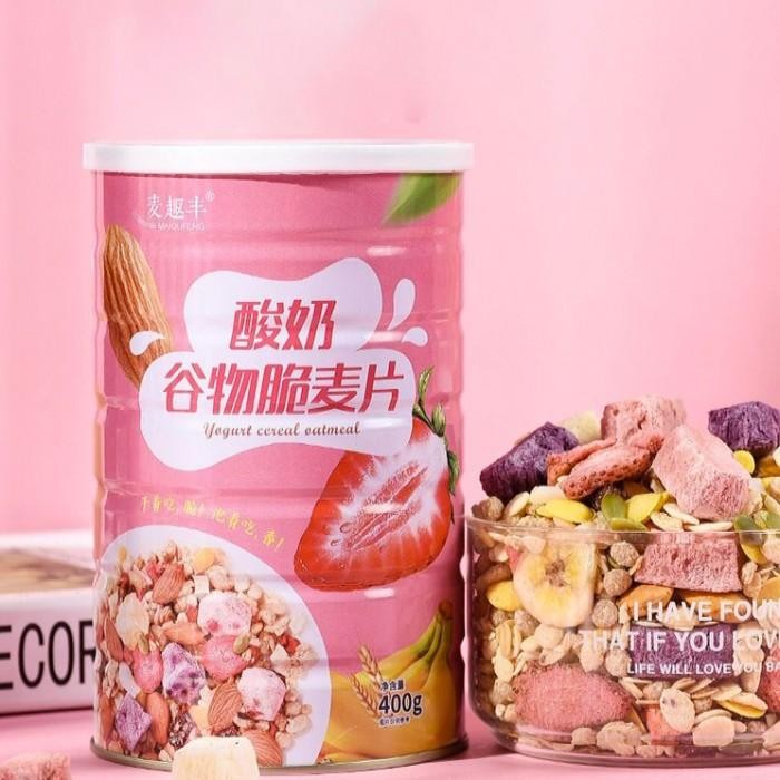 

(HALAL) YOGURT FRUIT CEREAL OATMEAL MAIQUFENG SEREAL BUAH SEHAT Kualitas Terbaik