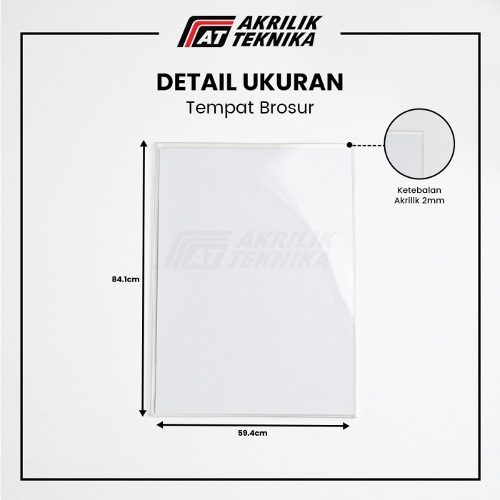 

Tempat Brosur Akrilik / Akrilik Tempel / Sign Holder Akrilik A1