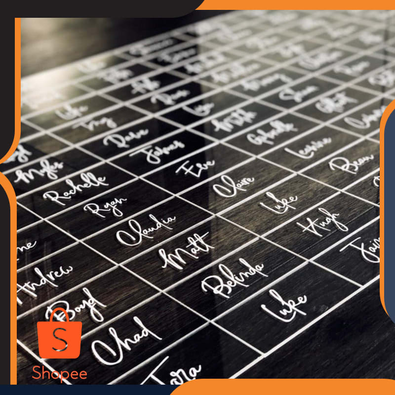

Murah Acrylic Name Placecard / Custom Table Guest Name / Huruf Akrilik Elegan