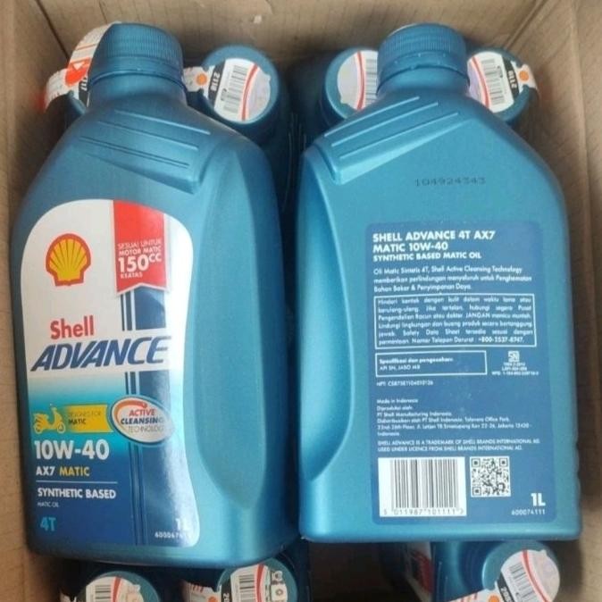 Oli  Oli Shell  Advance Ax7 Matic 1L 1Dus 12Botol