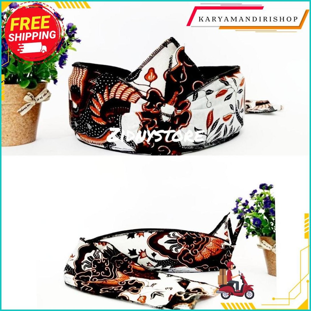 Ikat Kepala Tradisional Batik Sunda Iket Sunda Totopong  Terbuka / Bolong Barong Gratis Ongkir