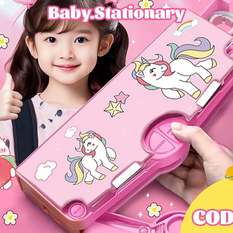 

Sale Tempat pensil untuk anak perempuan/Kotak Pensil Pola Kartun Rautan Kapasitas/ Tempat Pensil Multifungsi Motif Viral