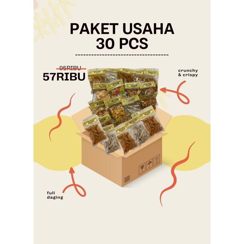 

uj-32 PAKET USAHA KERUPUK SEBLAK KEMASAN 60GRAM TERMURAH FREE ONGKIR FREE BUBBLE WRAP Premium