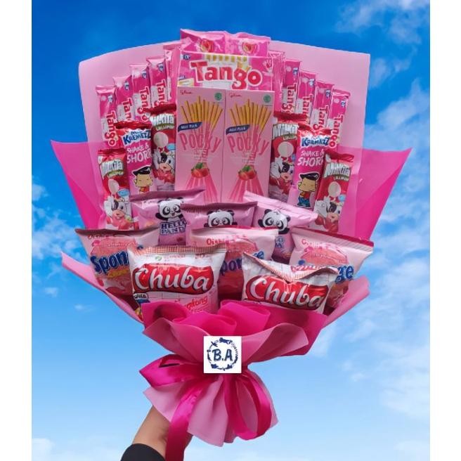 

aw-96 (B) Buket BESAR PINK CANTIK KEREN PREMIUM /paket/bingkisan Snack Ulang Tahun/Ultah/ Wisuda/Kado/Hadiah Termurah