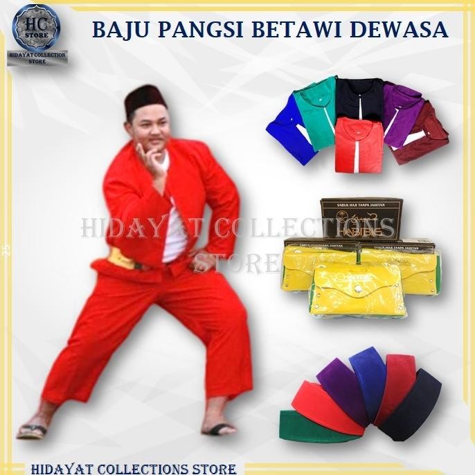 Baju Pangsi Betawi Dewasa Setelan Pangsi Dewasa Baju Pangsi Hitam