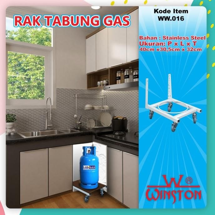 RAK RAIL GAS / Rak Gas Tatakan Serbaguna Roda Gas Rak Galon TARIK