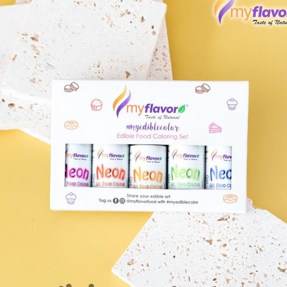 

My Flavor Neon Gel Food Color Set Food Colour Pewarna Makanan