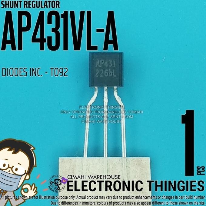 (20) AP431VL-A DIODES INC. TO92 - AP431 SHUNT 431 ( TL431 ) thingie43 dijamin