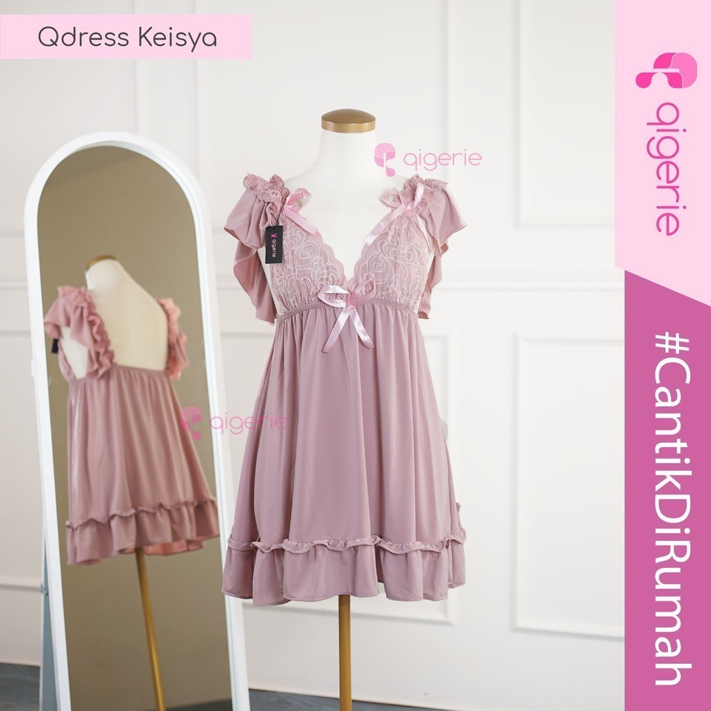 murah fg53bh keisya qigerie daster kekinian baju dinas malam baju tidur sexy lingerie hot premium