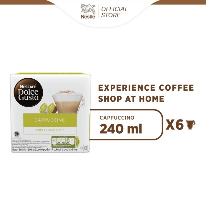 

Nescaf Dolce Gusto Cappuccino 1 Box (12 Kapsul = 6 Gelas)