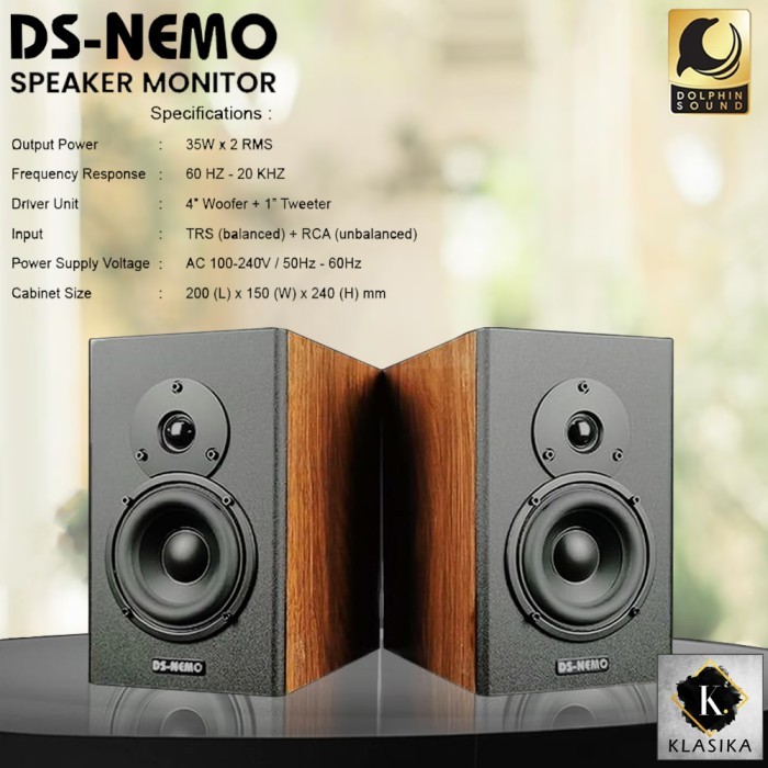 Speaker Dolphin Sound DS NEMO Studio Monitor - DSNEMO Monitoring Flat