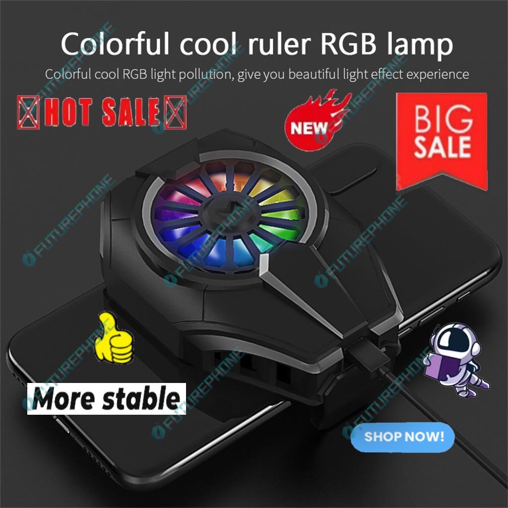 Pendingin Gaming Ponsel Kipas Pendingin Radiator Ponsel Portabel untuk Ponsel 4 Inci Hingga 6.7 Inci