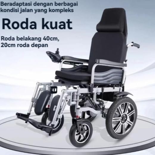 Furnibest Kursi Roda Elektrik Lipat Kursi Roda Listrik Traveling