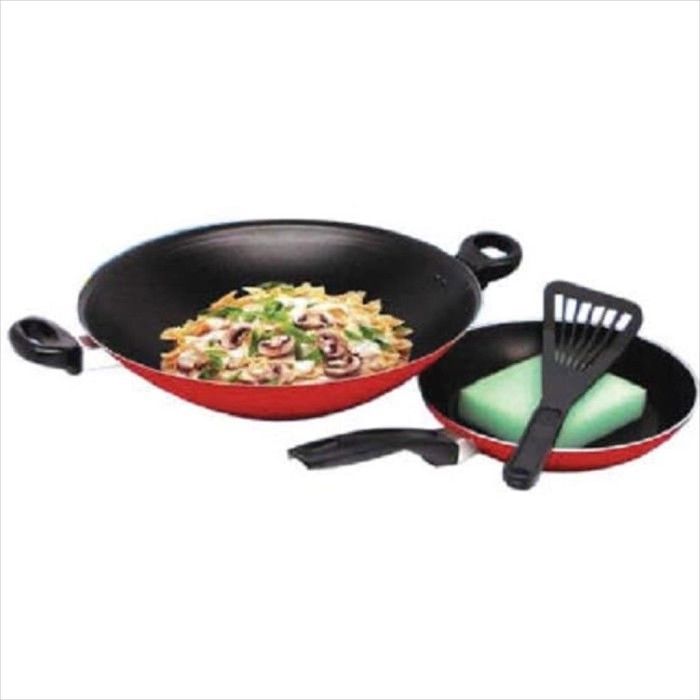 NEW SERIES MAXIM VALENTINO WAJAN TEFLON SET - RED BLACK ORIGINAL QUALITY