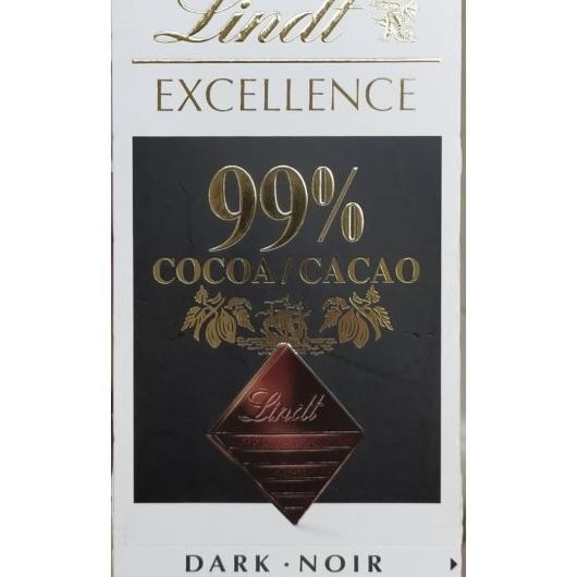 

Lindt Excellence 99% Cocoa/ Cacao Dark Noir Dark Chocolate 50 Gram