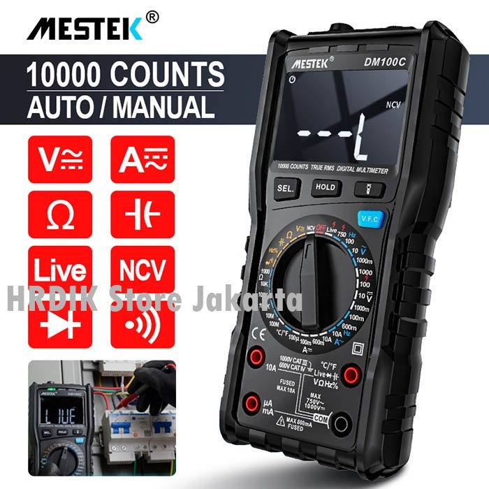 Digital Multimeter DM100C Mestek Multitester Voltage Current DM-100C