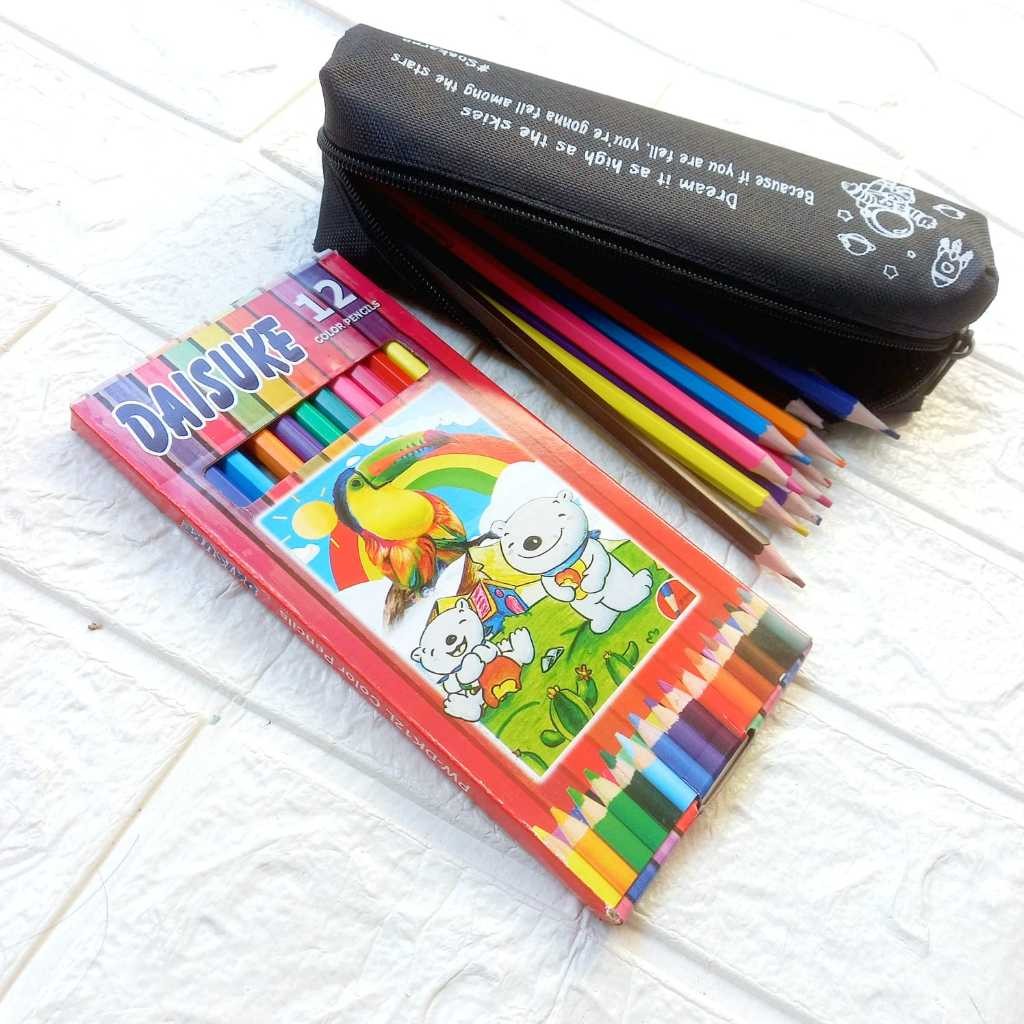 

Pensil Warna Set isi 12 Warna Colour Pencils Hexagonal Daisuke