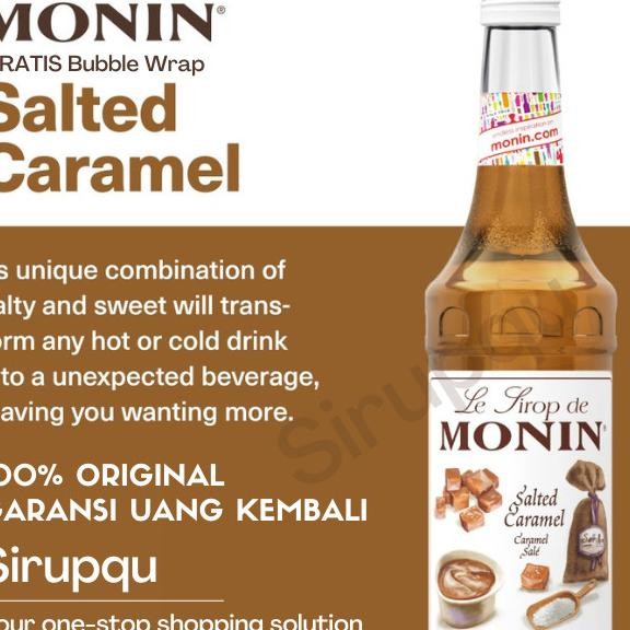 

Monin Ed Caramel Syrup 70Cl 700 Ml / Sirup / Cafe / Kedai / Kopi