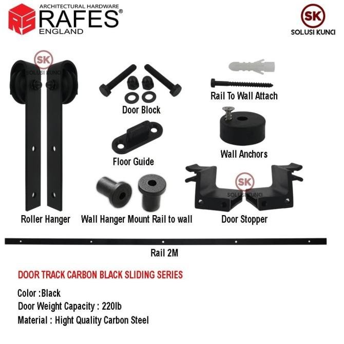 Rel Pintu Sliding 2 Meter Rafes England / High Quality Carbon Steel