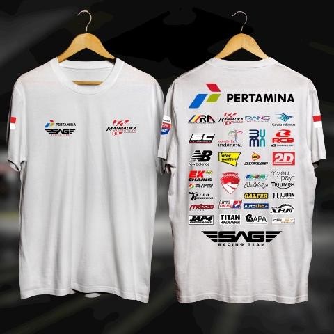 Promo Kaos Baju Distro Pertamina Mandalika Premium Sponsor Pada Motor Sag Racing Team Original Circu